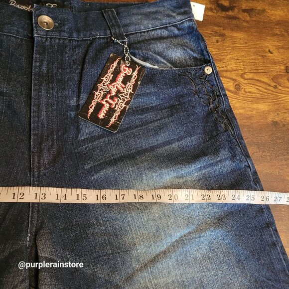 Vtg Brooklyn Express Baggy Shorts Tag 42 Measures 40 Embroidered Streetwear NWT - Picture 8 of 12